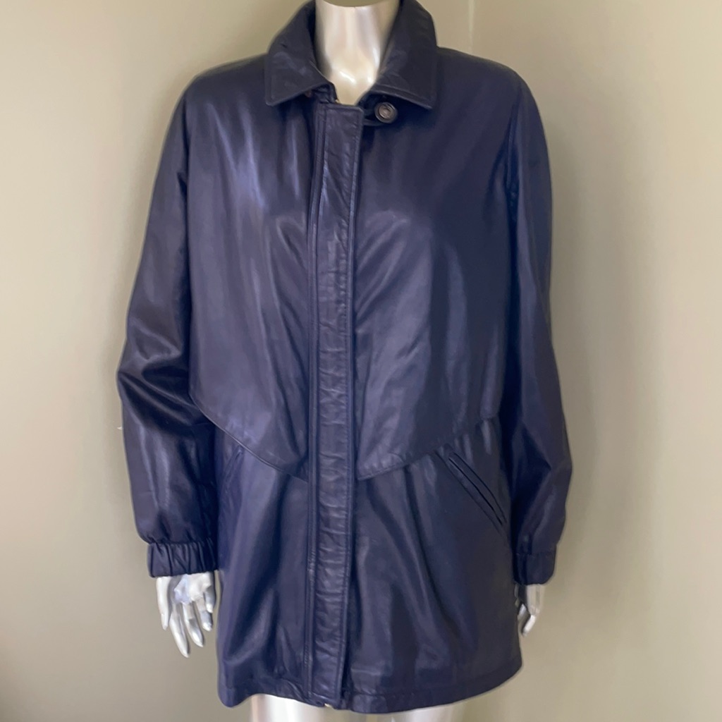 Vintage 90s Whitestone Furs Leather Jacket Size M